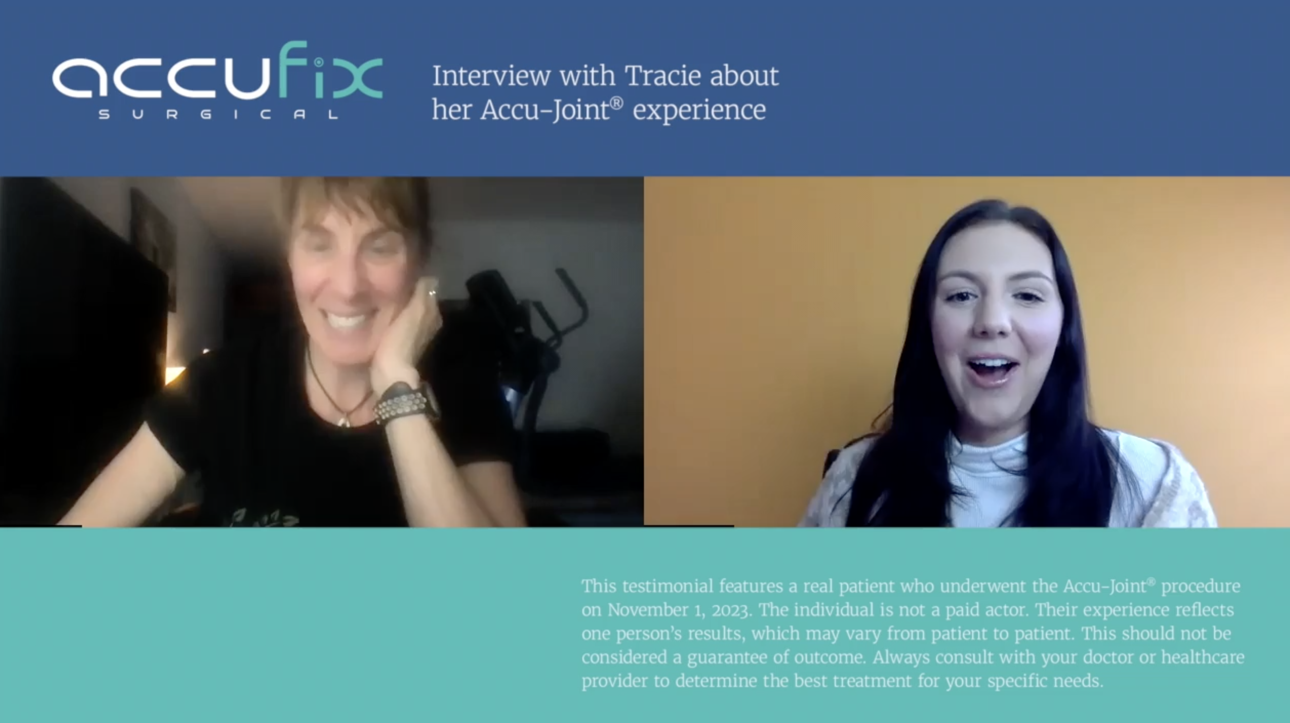 Accu-Joint® Success Stories - Tracie